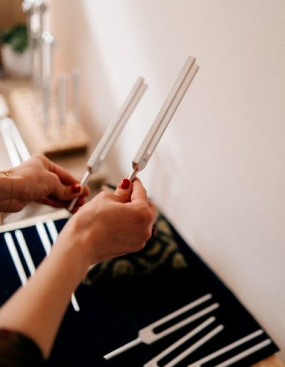 Choix des diapasons pour le protocole du dos