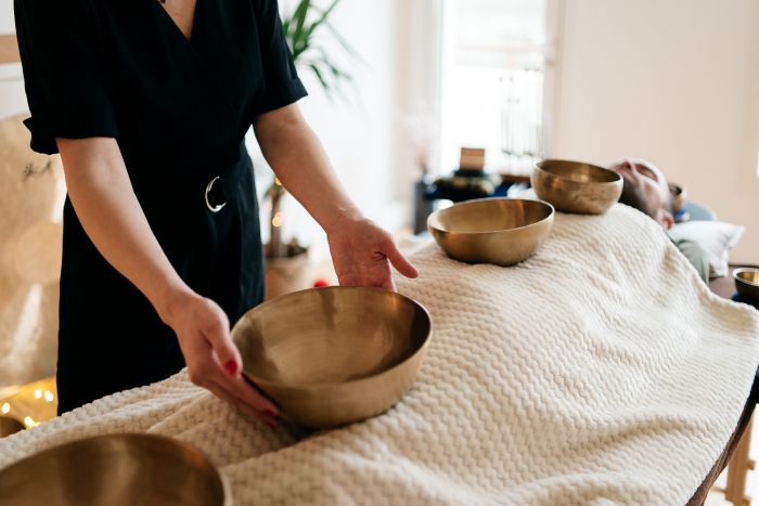 Bien-être avec le bain sonore.